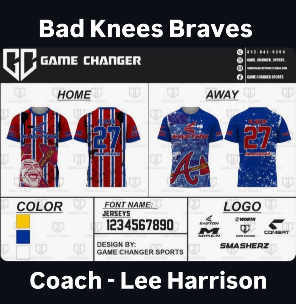 Bad Knees Braves Official Away Jersey